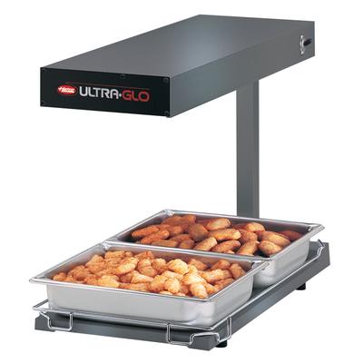 Hatco UGFFBL Ultra-Glo Glossy Gray Portable Food Warmer with Base Heat and Lights - 120V, 1120W