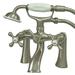 Kingston Brass Kingston Triple Handle Deck Mounted Clawfoot Tub Faucet in Gray | 9.13 H in | Wayfair KS268SN