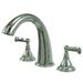 Kingston Brass Royale Double Handle Deck Mounted Roman Tub Faucet in Gray | Wayfair KS5361FL