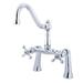 Kingston Brass Restoration Double Handle Deck Mounted Clawfoot Tub Faucet Trim in Gray | Wayfair KS3231AX