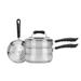 Range Kleen 4-Piece 3-Quart Sauce Pan with Lid, Steamer and Double Boiler Insert