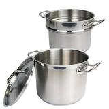 Stainless Steel 8-Qt Master Cook Double Boiler w/ Cover (5 mm aluminum core) screenshot. Cooking & Baking directory of Home & Garden.