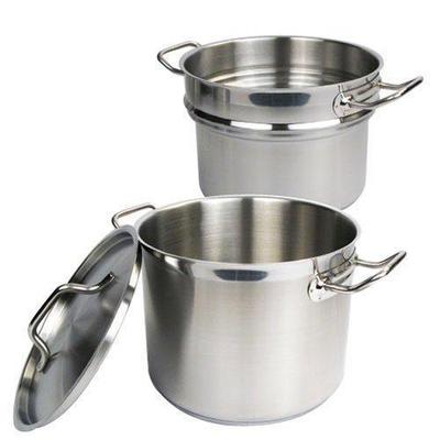 Stainless Steel 8-Qt Master Cook Double Boiler w/ Cover (5 mm aluminum core)