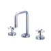 Whitehaus Collection Metrohaus Widespread Bathroom Faucet w/ Double Cross Handles in Gray | 7.25 H in | Wayfair WH83214-C