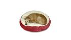 Scout Deluxe Round Dog Bed - Size: Medium (36), Color: Crimson / Sherpa