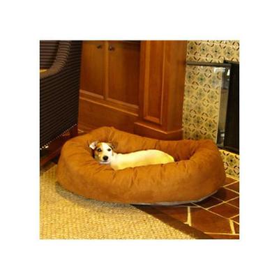 32 Chocolate Suede Bagel Dog Bed By Majestic Pet Products