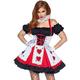 Leg Avenue 83409 - 2Tl. Hübsche Playing Karten Kostüm Set Mit Kleid Und Neck Piece Damen Fasching Karneval, XS (EUR 32), Rot