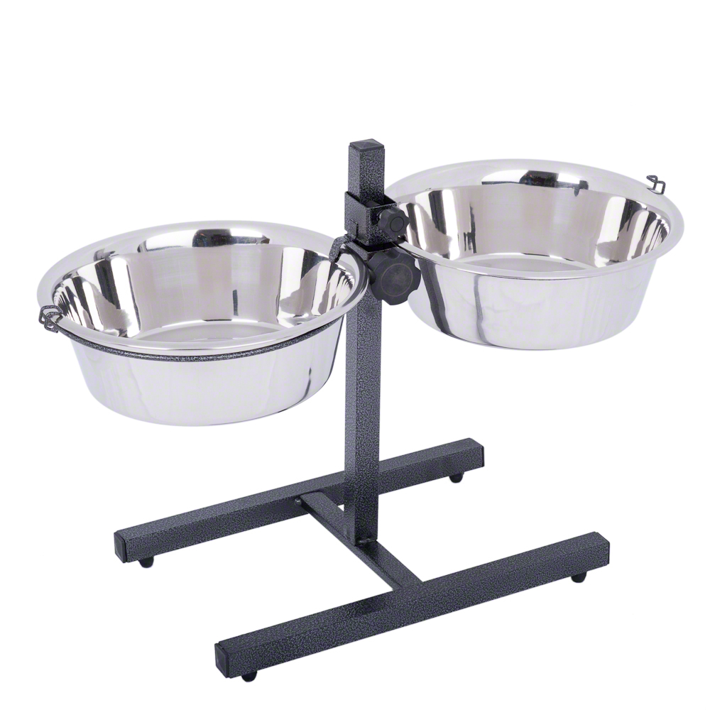 Dog Bowl Stand with 2 Stainless Steel Bowls 2x4.2l
