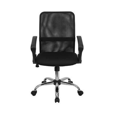 Mesh Computer Task Chair with Chrome Base, Black