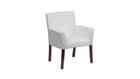 Flash Furniture Leather Executive Side Chair or Reception Chair with Mahogany Legs, White