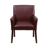 Flash Furniture Leather Executive Side Chair or Reception Chair with Mahogany Legs, Burgundy screenshot. Chairs directory of Office Furniture.