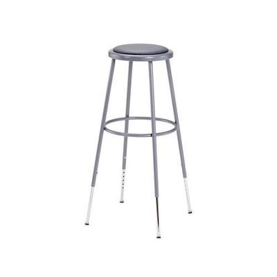 National Public Seating 6430H 31-38.5" Adj. Stool with a Vinyl Upholstered Seat