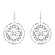 Boucles D'oreilles Puces Trefle Or Blanc