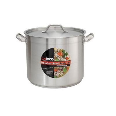 Winco SST-32 32 qt. Stock Pot and Lid