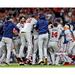 Atlanta Braves Unsigned 2021 MLB World Series Champions Team Dogpile Photograph