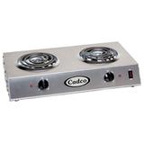 Cadco 1650W Counter Hot Plate With Double Burner & Infinite Controls (CDR-1T) - Stainless Steel screenshot. Cooktops directory of Appliances.