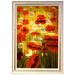 Acura Rugs Blooming Garden Framed Painting Canvas in Red/Yellow | 41 H x 29 W x 2.5 D in | Wayfair HF7882