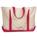 Canvas Personalized Tote Bag - Natural/Red - Large - Smartpak