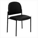 Black Vinyl Comfortable Stackable Steel Side Chair - BT-515-1-VINYL-GG screenshot. Chairs directory of Office Furniture.