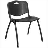 HERCULES 880 lb. Capacity Black Polypropylene Stack Chair - RUT-D01-BK-GG screenshot. Chairs directory of Office Furniture.