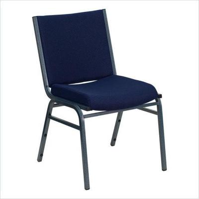 HERCULES Heavy Duty, 3'' Thickly Padded, Navy Upholstered Stack Chair - XU-60153-NVY-GG