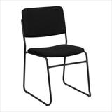 HERCULES 1500 lb. Capacity High Density Black Fabric Stacking Chair with Sled Base - XU-8700-BLK-B-3 screenshot. Chairs directory of Office Furniture.