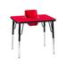 Toddler Tables Kid's 1 Seat Adjustable Height Activity/Feeding Table Laminate/Metal in Red | 27 H in | Wayfair TT1-NR-RD