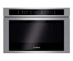 Bosch 800 Series 1.2 Cu. Ft. Built-in Microwave Drawer - Black and Brushed Stainless Steel