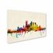 Trademark Fine Art "Pittsburgh, Pennsylvania" by Michael Tompsett Graphic Art on Wrapped Canvas in Green/Orange/Red | 12 H x 19 W x 2 D in | Wayfair