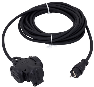 Stairville Mains Ext. 3-Way 5m 2,5 mm²