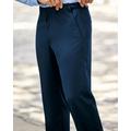 Blair Men's John Blair Signature Adjust-A-Band Relaxed-Fit Gabardine Dress Pants - Blue - 42