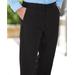 Blair Men's John Blair Signature Adjust-A-Band Relaxed-Fit Gabardine Dress Pants - Black - 40