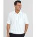 Blair Men's John Blair Short-Sleeve Tone-on-Tone Polo - White - 2XL