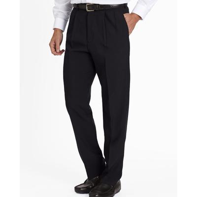 Blair Men's John Blair Signature Relaxed-Fit Pleated-Front Dress Pants - Black - 46 - Medium