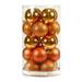 Vickerman 16367 - 3" Burnished Orange Matte Shiny Sequin Glitter Ball Christmas Tree Ornament (16 pack) (N590818)