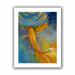 ArtWall Butterfly Koi by Michael Creese Painting Print on Rolled Canvas Metal in Blue/Orange | 52 H x 40 W x 0.1 D in | Wayfair Creese-005-48x36