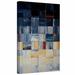 ArtWall 'Grey Squares' by Shiela Gosselin Graphic Art on Wrapped Canvas in Blue/Brown | 18 H x 12 W x 2 D in | Wayfair Sgosselin-011-12x18-w