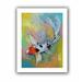 ArtWall 'Maruten Butterfly Koi' by Michael Creese Painting Print on Rolled Canvas in Red/Yellow | 22 H x 18 W x 22 D in | Wayfair Creese-026-18x14
