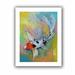 ArtWall 'Maruten Butterfly Koi' by Michael Creese Painting Print on Rolled Canvas in Red/Yellow | 28 H x 22 W in | Wayfair Creese-026-24x18