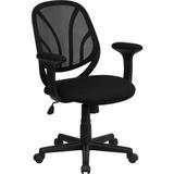 Flash Furniture Mesh Back Computer Chair with Arms, Black screenshot. Chairs directory of Office Furniture.