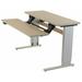 Populas Furniture Infinity Height Adjustable Training Table w/ Modesty Panel Metal in Gray/Black | 24 H x 48 W x 30 D in | Wayfair IN 361416 BL-L6