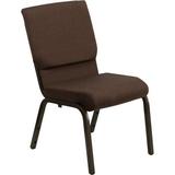 Brown Fabric Stacking Church Chair-Gold Vein Finish screenshot. Chairs directory of Office Furniture.