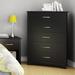 South Shore Fusion 5 Drawer Chest Wood in Black | 48.75 H x 31 W x 19.5 D in | Wayfair 9008035