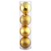 Vickerman 35172 - 8" Gold Shiny Matte Glitter Sequin Ball Christmas Tree Ornament (4 pack) (N592008DA)