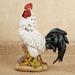 Rooster Table Sculpture Off White , Off White