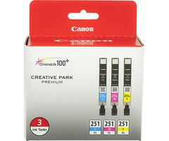 Canon 251 XL Ink Tanks (3-Pack) - Cyan/Magenta/Yellow - 6449B009