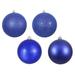 Vickerman 19618 - 3" Cobalt Matte Shiny Sequin Glitter Ball Christmas Tree Ornament (16 pack) (N590822)