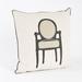 Saro Petite Chaise Chair Design Throw Pillow Down/Feather/Polyester | 18 H x 18 W x 7 D in | Wayfair 1040.N18S