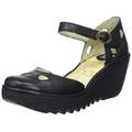 Fly London Yuna Women's Wedge Sandals - Black (Black), 5 UK (38 EU)