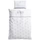 roba Bettwäsche 2-teilig Rock Star Baby 2 - Kinderbettwäsche 100 x 135 cm aus Baumwolle - Decken- & Kissenbezug für Babys & Kinder mit aufwändiger Applikation